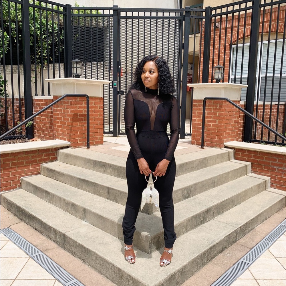 Black Bandage Jumpsuit
